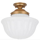 Rennnsan Kelsey 1 -Light 14.96-in Brass Semi Flush Mount Light