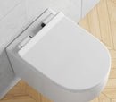 Eridanus Hampton White D-shape Custom Height Wall-Hung Rough-In Dual Flush  1-piece Toilet