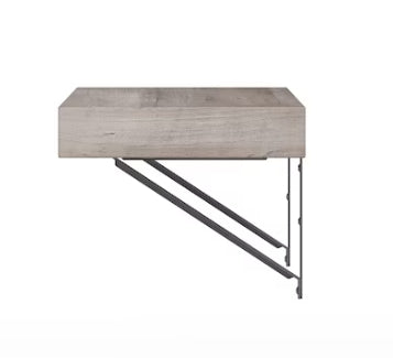 Allen + Roth Gray MDF Rectangular Bracket Shelf