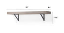Allen + Roth Gray MDF Rectangular Bracket Shelf