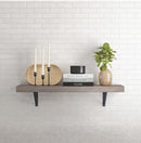 Allen + Roth Gray MDF Rectangular Bracket Shelf