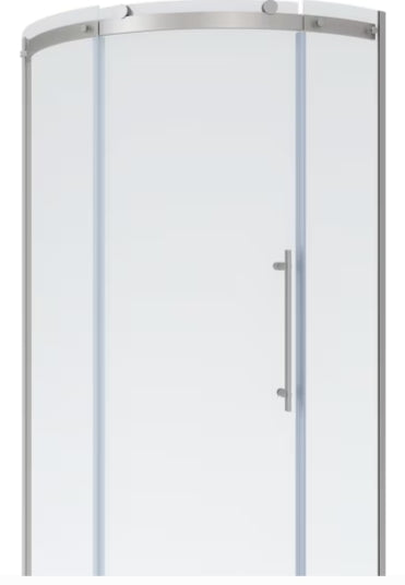 American Standard Elevate Brushed Nickel Frameless Clear Glass Corner Sliding Shower Door