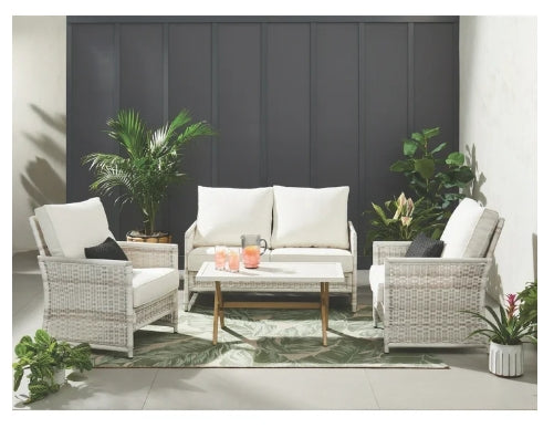 Better Homes & Gardens Paige 4-Piece Wicker Outdoor Conversation Set