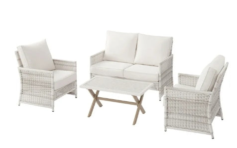 Better Homes & Gardens Paige 4-Piece Wicker Outdoor Conversation Set