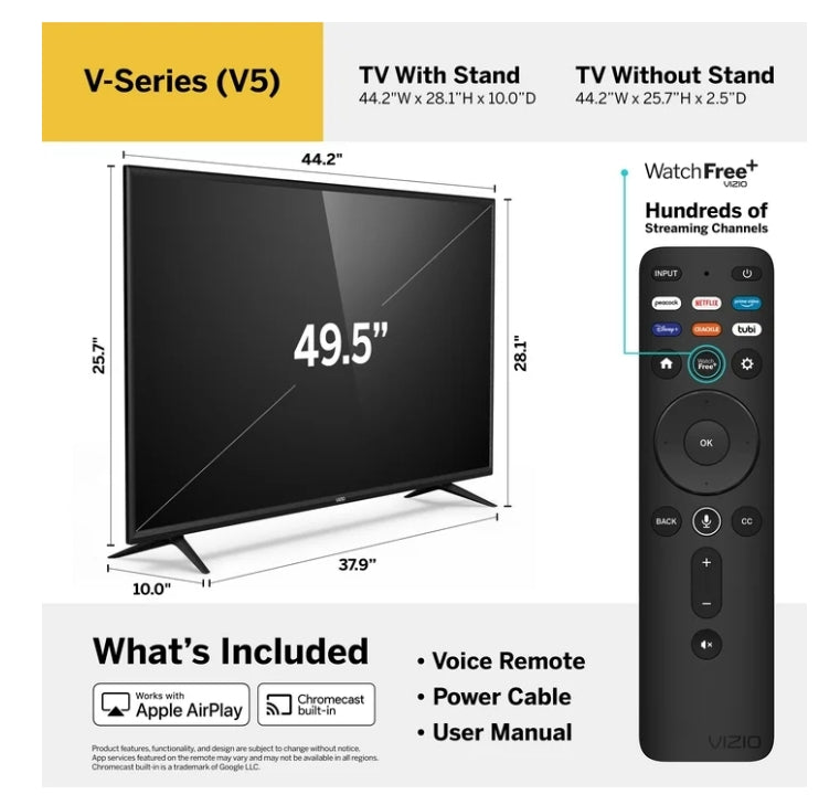 VIZIO 50" Class V-Series 4K UHD LED SmartCast Smart TV