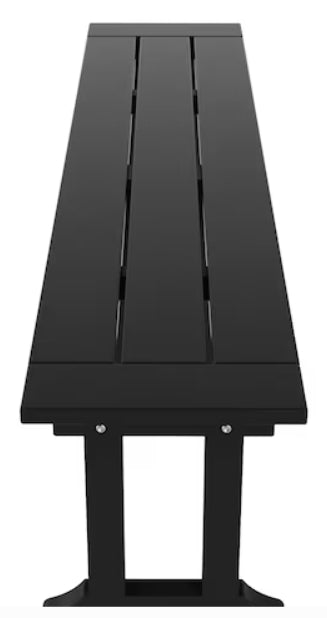 Westin Furniture Laguna Black HDPE Dining Bench