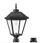 Cedar Hill Post Light Traditional Solar Outdoor Light Lantern Dusk-to Dawn Sensor