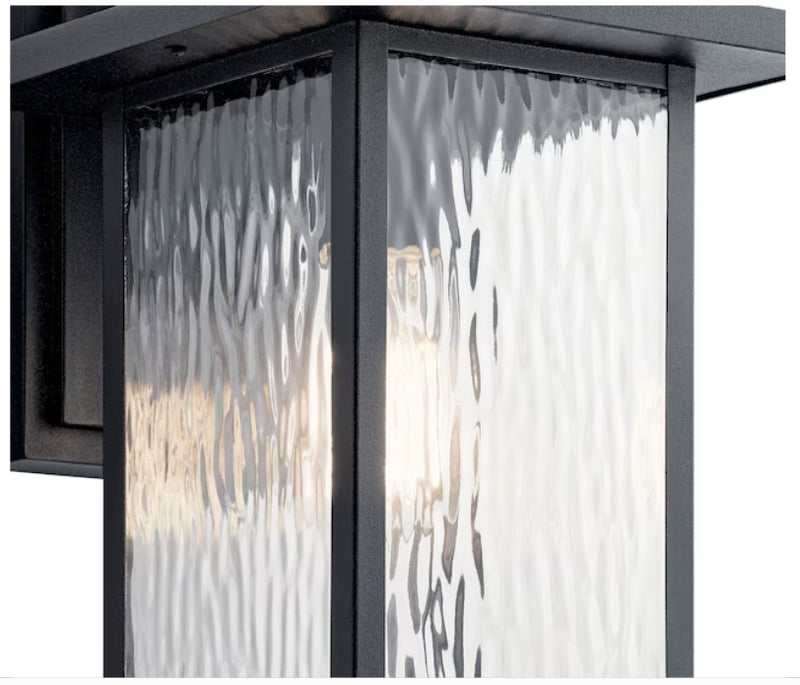 Kichler Capanna 1 -Light 13.25-in H Black Hardwired Outdoor Wall Light