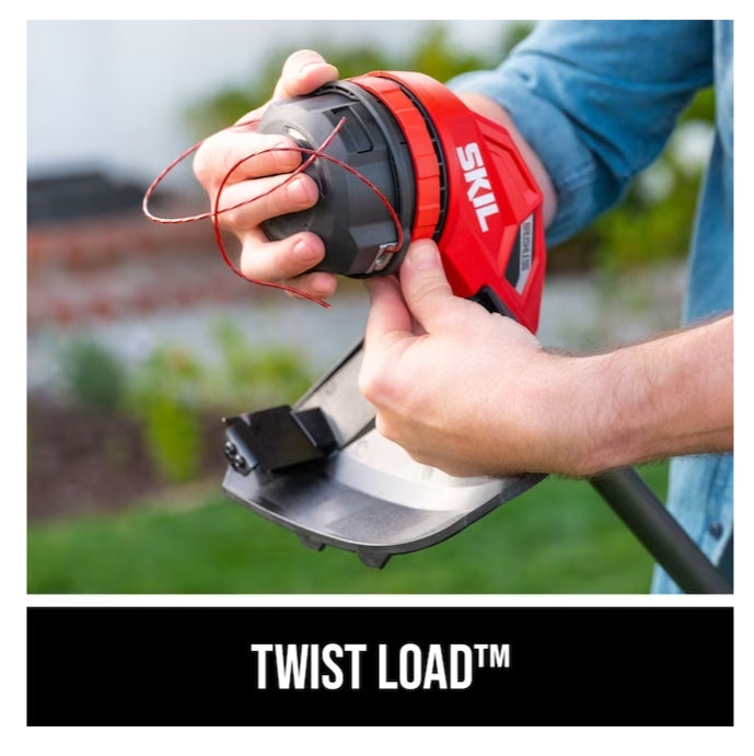 SKIL 40-volt 14-in Straight Shaft Battery String Trimmer 2.5 Ah (Battery Included) (Charger Included)
