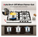 GASLAND Gas Stovetop 24-in 4 burners Stainless steel Gas Cooktop