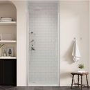 Ove Decors Pasadena 29-3/8"W x 72"H Pivot Frameless Shower Door in Satin Nickel