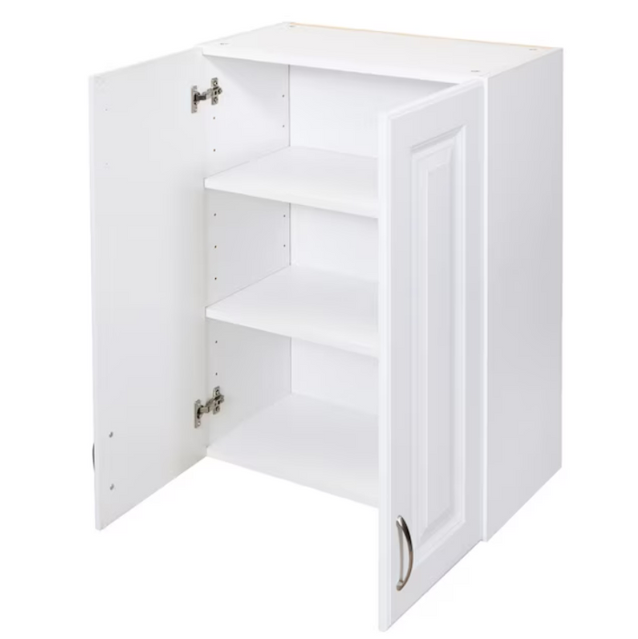Estate Wood Composite White Wall mount Utility Storage Cabinet