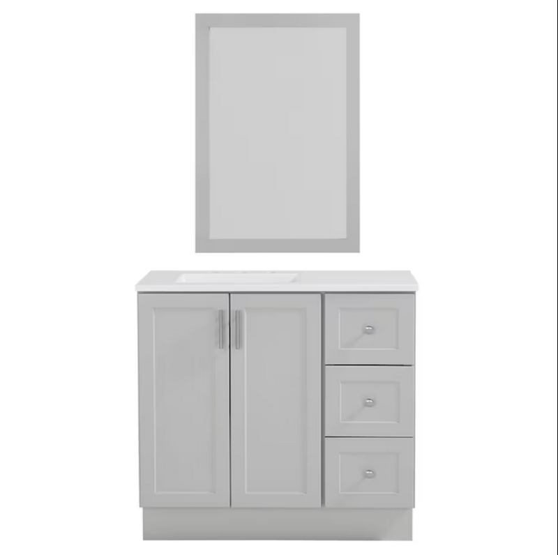 Style Selections Davies 36-in Gray Single Sink Bathroom Vanity  (NO TOP)