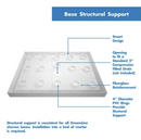 DreamLine SlimLine  Biscuit Single Threshold Rectangle Shower Pan Base (Center Drain)