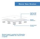 DreamLine SlimLine  Biscuit Single Threshold Rectangle Shower Pan Base (Center Drain)