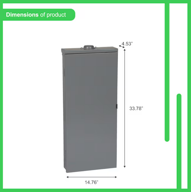 Square D Homeline 150 -Amp 30 -Spaces 60 -Circuit Outdoor Main breaker Plug-On Neutral Load Center