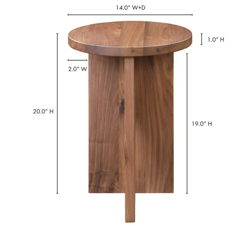 Moe's Home Grace Accent Table Walnut Brown