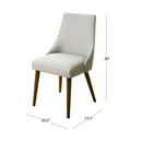 Devon & Claire Talia Upholstered Mid Century Dining Chair, Set of 2