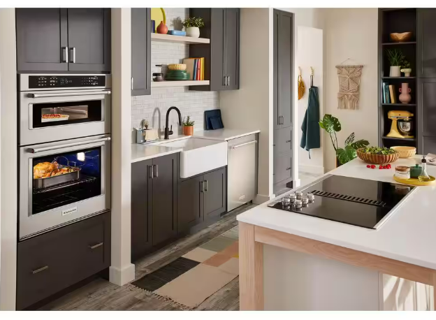 KitchenAid 27" Electric Combination Microwave Wall Oven with Air Fry Mode.