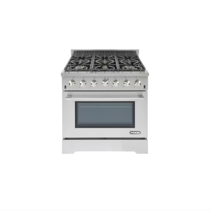 NXR 36" 6-Burners 5.5-cu ft Freestanding Natural Gas Range -Stainless Steel