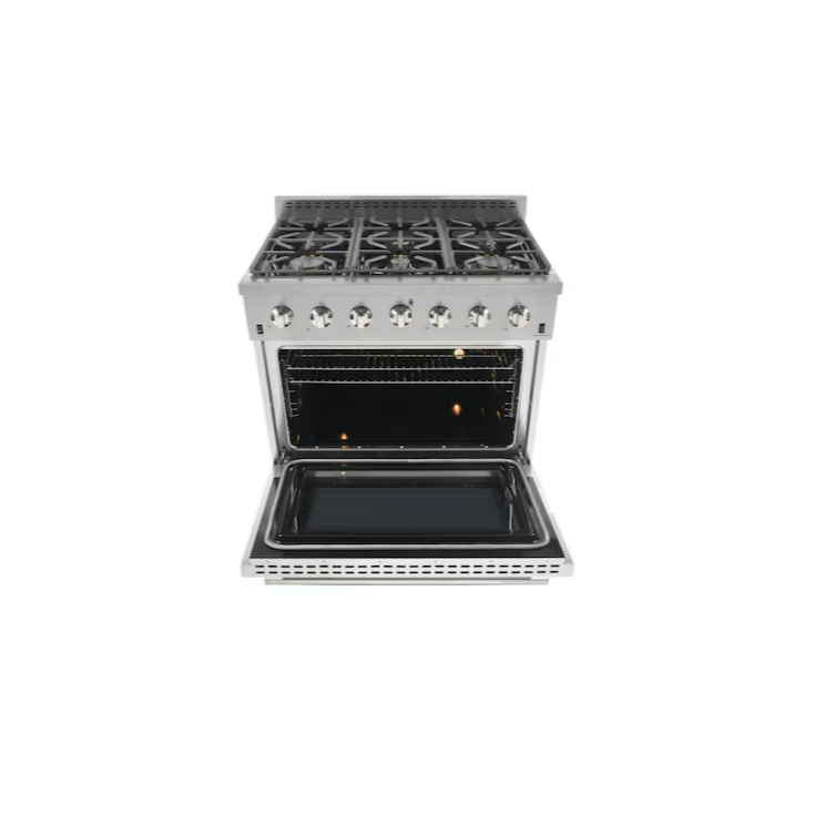 NXR 36" 6-Burners 5.5-cu ft Freestanding Natural Gas Range -Stainless Steel