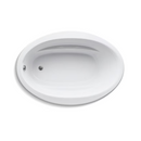 KOHLER Sunward White Acrylic Oval Drop-in Soaking Bathtub -Reversible Drain