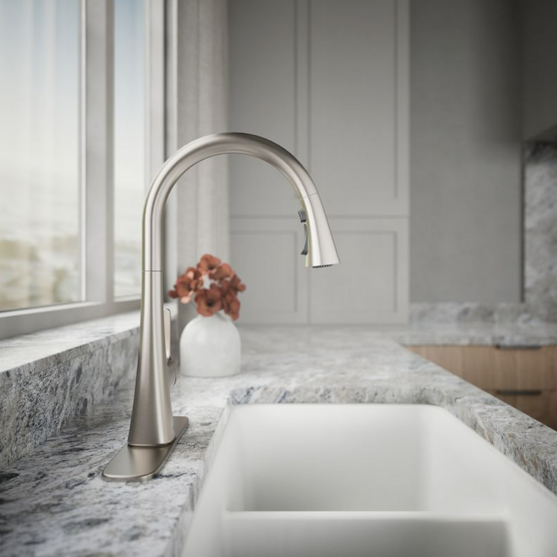 Kohler Guild Pull-down Kitchen Sink Faucet with Three-function Sprayhead