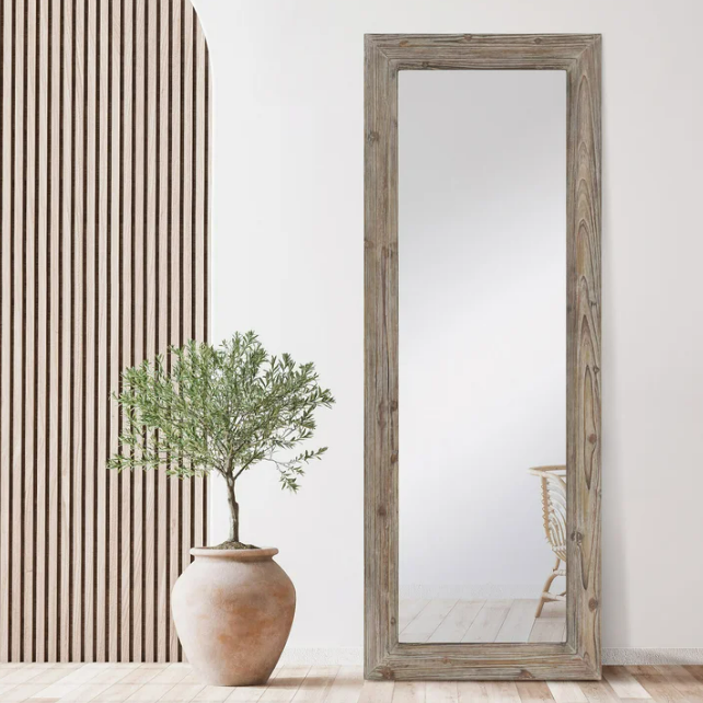 Life in Style Earnest Wood Frame Floor Mirror