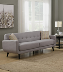 Mid-Century Crystal Living Room Sofa, Gray