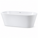 CELESTE 67 in. x 32 in. Air Bathtub with Center Drain in White