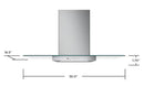 Cafe 36 inch Convertible 350-CFM Stainless Steel Wall-Mounted Range Hood