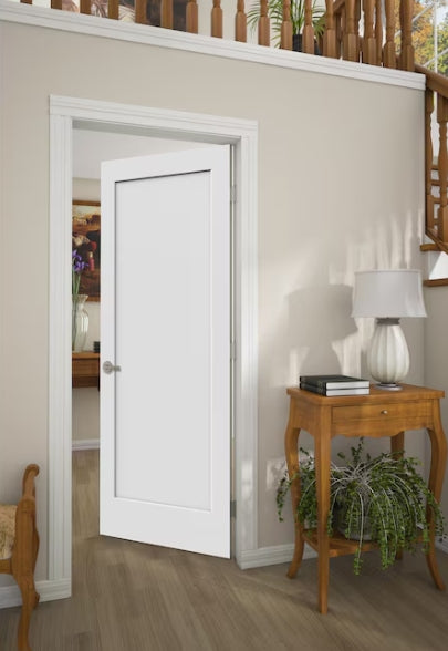 RELIABILT 28-in x 80-in Primed Solid Core 1-Panel Right Hand Prehung Interior Door