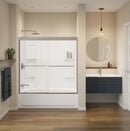 MAAX Pro Steel 30-in x 60-in White Porcelain Enameled Steel Rectangle Alcove Soaking Bathtub ( Left Drain )