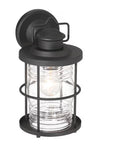 Allen + Roth Kerner 1 -Light 12-in H Matte Black Hardwired Outdoor Wall Light