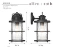 Allen + Roth Kerner 1 -Light 12-in H Matte Black Hardwired Outdoor Wall Light