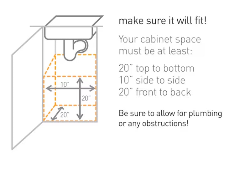Simplehuman Under Counter Pull-Out, 30 Liter Black Plastic Indoor Kitchen Lidless Trash Can