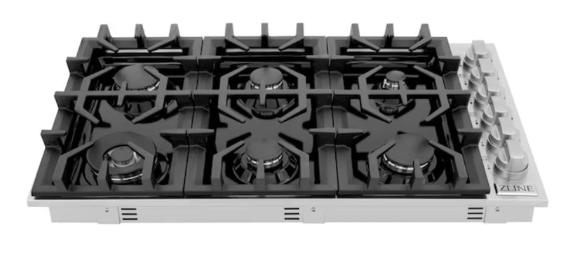 ZLINE KITCHEN & BATH Professional 36-in 6 burners Stainless steel Gas Cooktop
