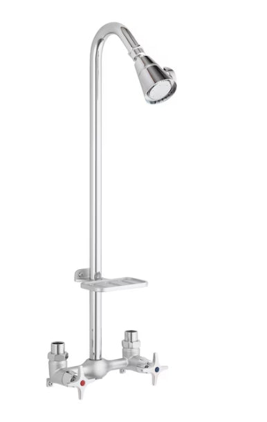 Homewerks 8.0-in x 8.18-in x 23.4-in Chrome Outdoor Shower