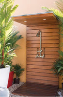 Homewerks 8.0-in x 8.18-in x 23.4-in Chrome Outdoor Shower