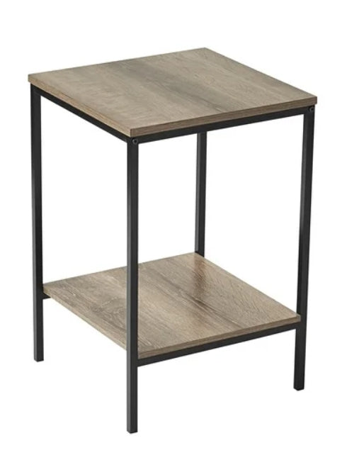 Mainstays Contemporary Two Piece Side Tables, Rustic Brown