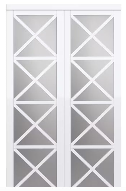 RELIABILT Euro 60" x 80" White Multi-X Mirrored glass Prefinished MDF Closet Sliding Door