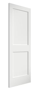 EightDoors 36-in x 80-in White Primed 2-Panel Smooth Solid Core Primed Pine Wood Slab Door