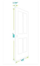 EightDoors 36-in x 80-in White Primed 2-Panel Smooth Solid Core Primed Pine Wood Slab Door