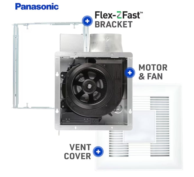 Panasonic Whisper Value 0.3-Sone 110-CFM White Lighted Bathroom Fan