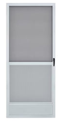 RELIABILT Universal reversible Hinged Screen door 36-in x 80-in White Aluminum Single