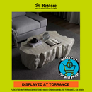 Noble House Einar 48" White Faux Marble Specialty Shape Fiberglass Top Coffee Table