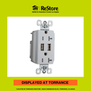 Legrand 20A 125V Fed Spec-Grade Tamper-Resistant USB Type A/A Outlet, White