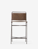 Four Hands Wharton Counter Stool - Distressed Brown