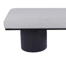 Upholstered Entryway Bench With Black Chunky Legs