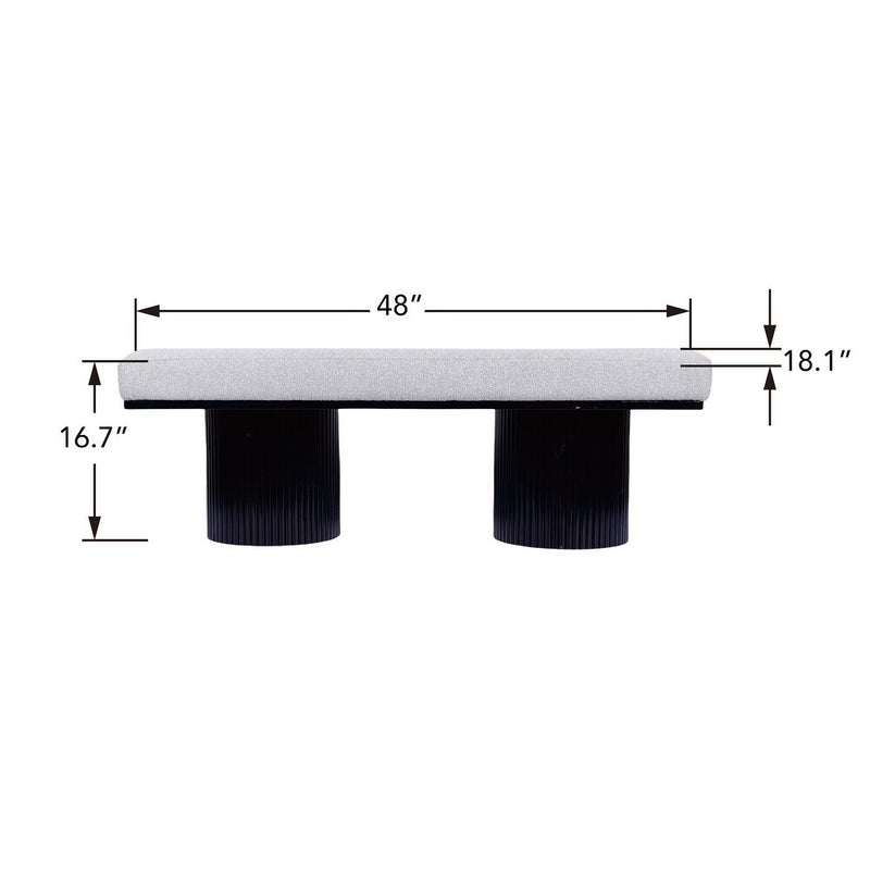 Upholstered Entryway Bench With Black Chunky Legs